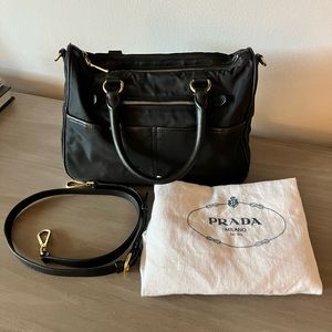 Prada Black Nylon Crossbody/Satchel Bag